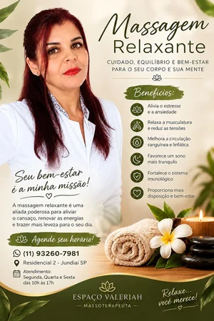 Valeriah Massoterapeuta Bem estar em cada toque
