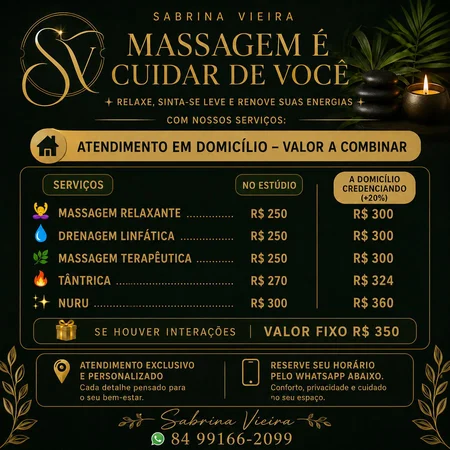 Sabrina Vieira Massoterapeuta Especialista em Tantrica e Nuru Massagem