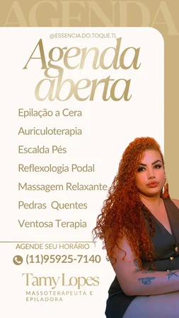 Tamy Lopes ! Massoterapeuta, Auriculoterapeuta e Epiladora Massagem tântrica em